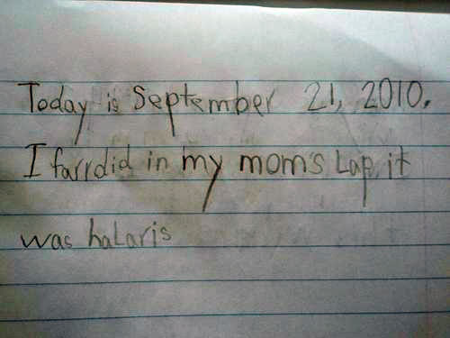 Get out a pencil and paper and write a sentence
