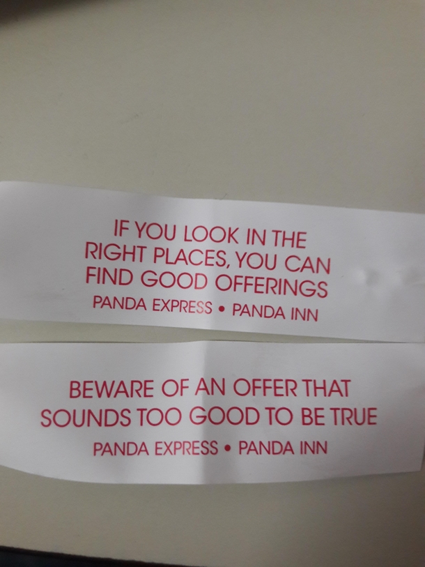 Getting mixed messages here