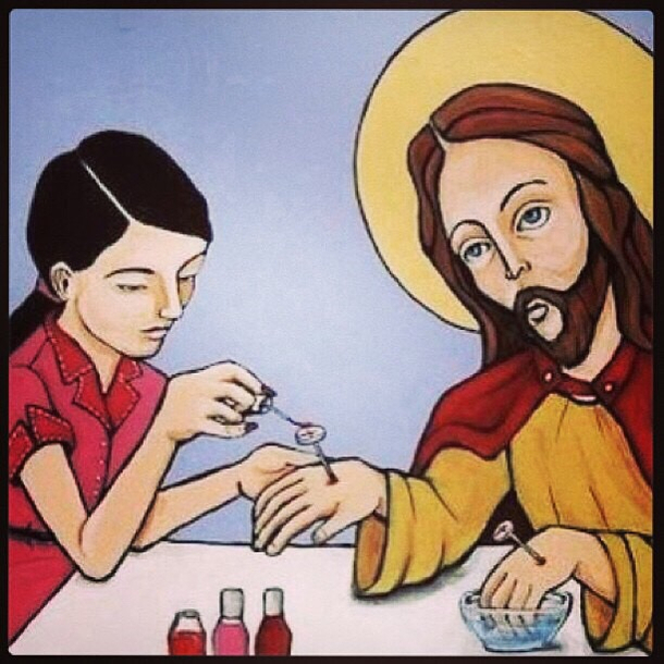 Getting my nails done gurl