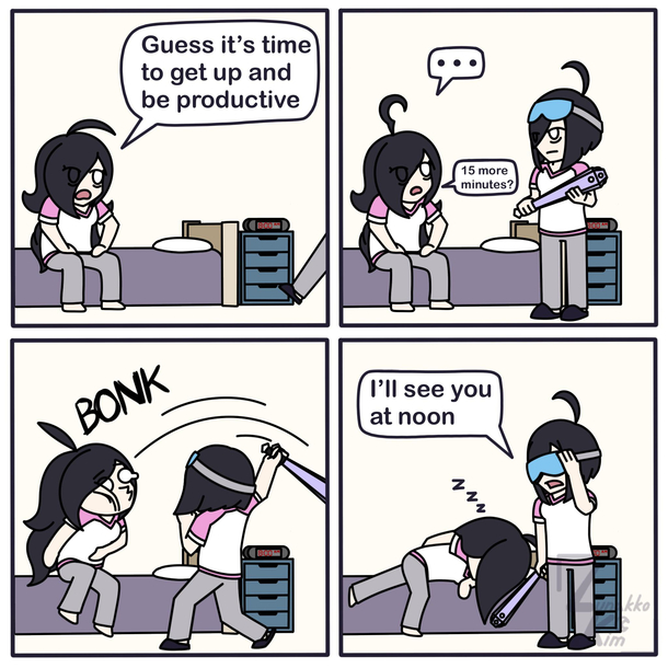 Getting up on the weekend is tough
