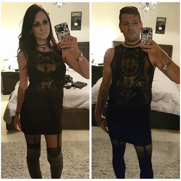 GF and I doing a whoworeitbest Happy Holidays Reddit