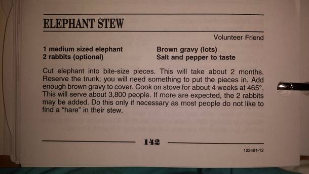 GF and I were looking through our cookbook trying to decide what to make for dinner and we stumbled across this