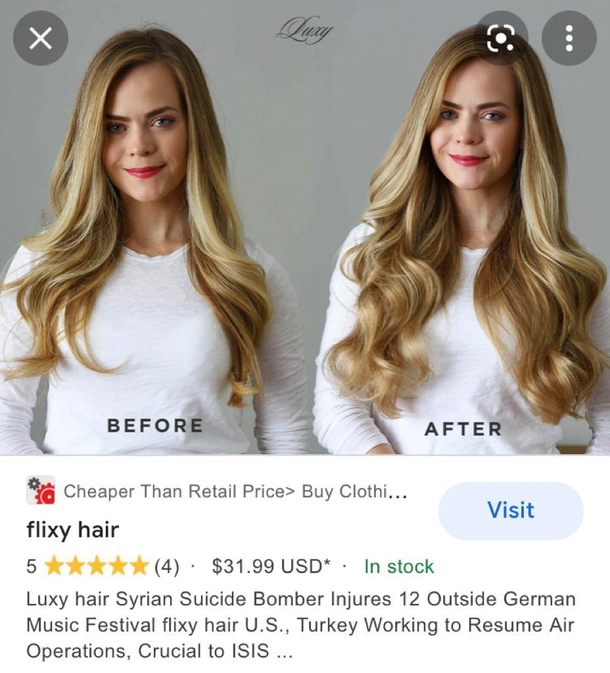 Gf looking for hair extensions and found this interesting product description