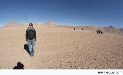 Girl teleports around the world by crossing her arms