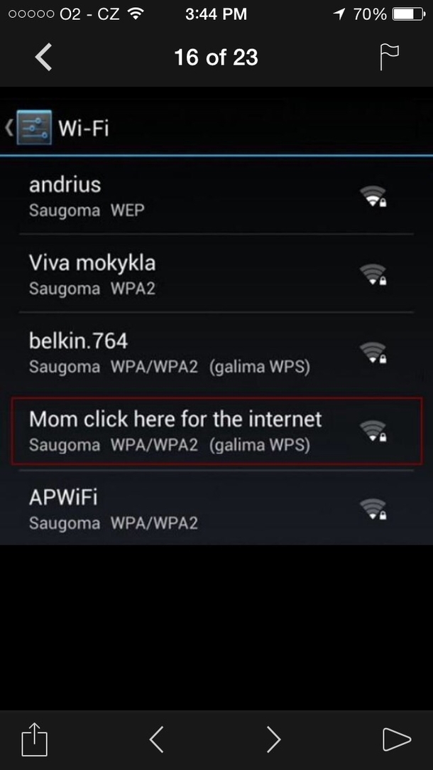 Girlfriend found this while searching for Wifi in a little town outside of Prague Classic mommy problems