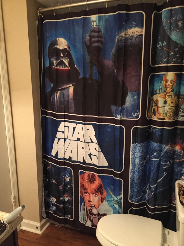 Girlfriend said go get a new shower curtain before my mom arrives I think this is fair