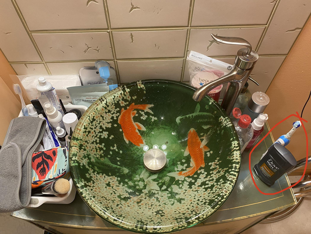 Girlfriends takeover of my bathroom counter