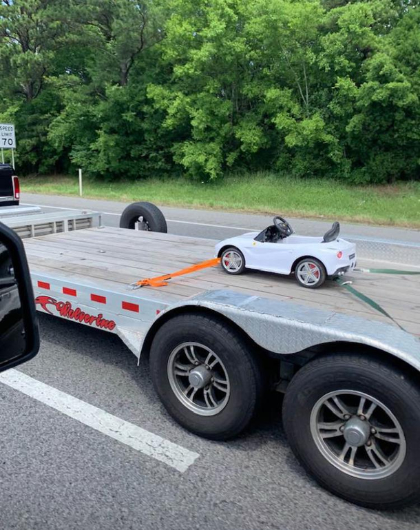 Glad it was tied down for highway safety