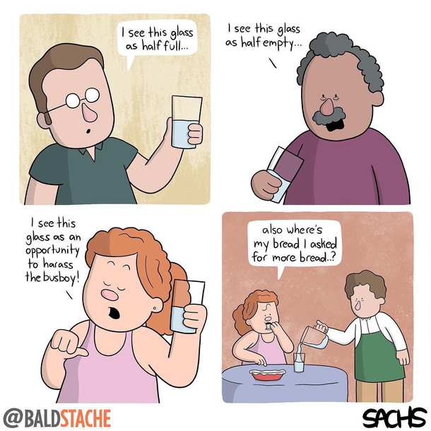 glass half fool