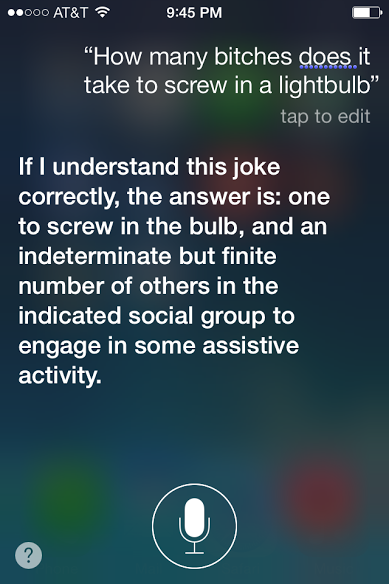 good answer Siri 