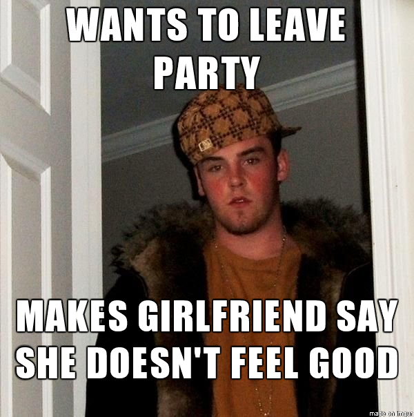 Good Girl Ginas boyfriend at a party
