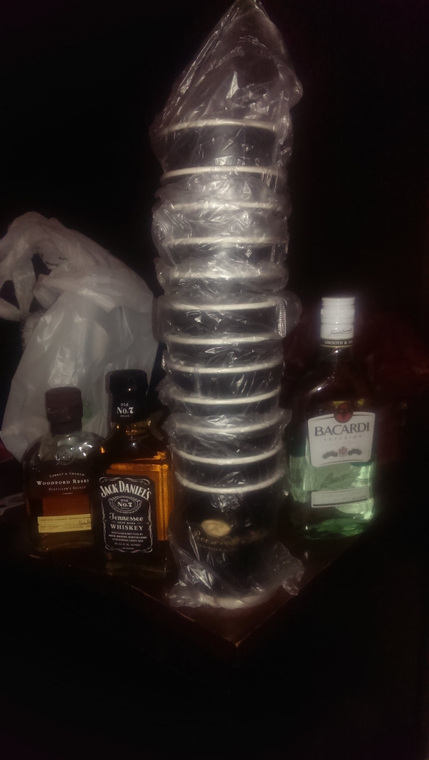 Good guy hotel cleaning crew noticed our liquor bottles We came back to this