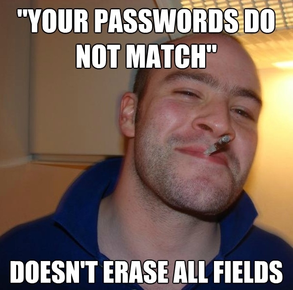 Good Guy Website during new user registration