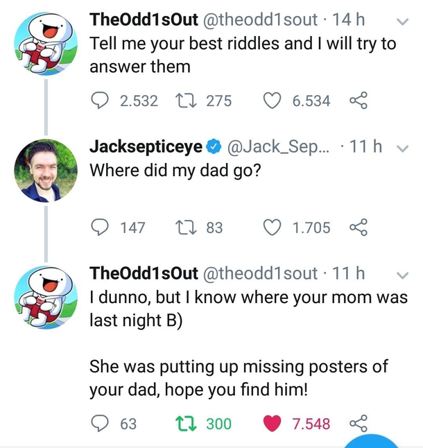 Good luck finding your dad