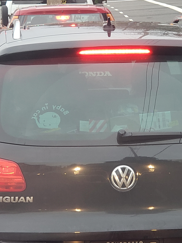 Good thing the people in the car know
