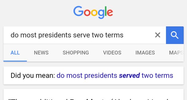Google aint doin no more good grammar I guess