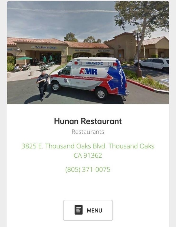 Google Street View for My Local Chinese Restaurant