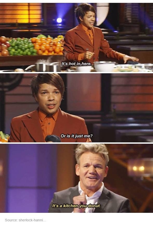 Gordon Ramsay adding some sense to the kitchen