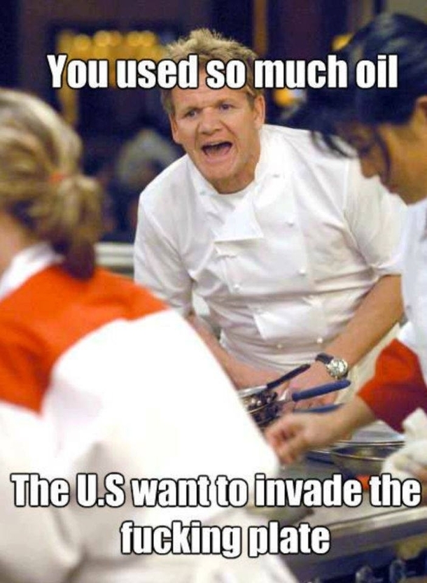 Gordon Ramsey on oil quantities