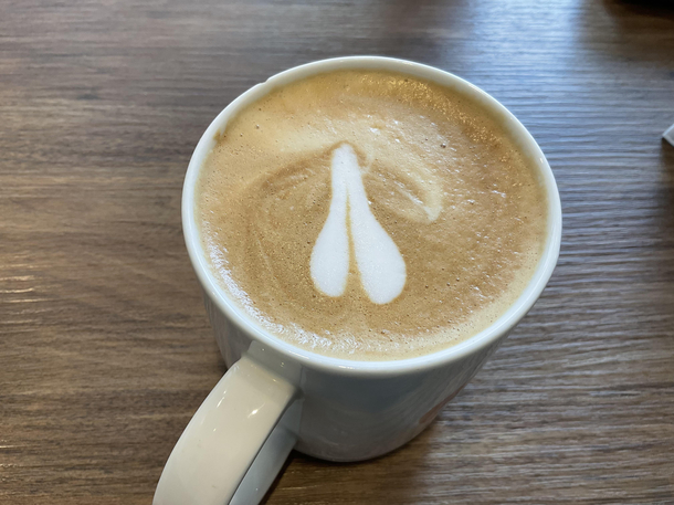Got a ballsack on my latte