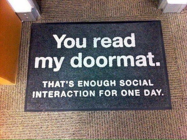 Got a new doormat today
