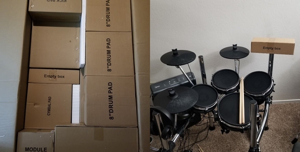 Got a new drum set and it came with all the important pieces