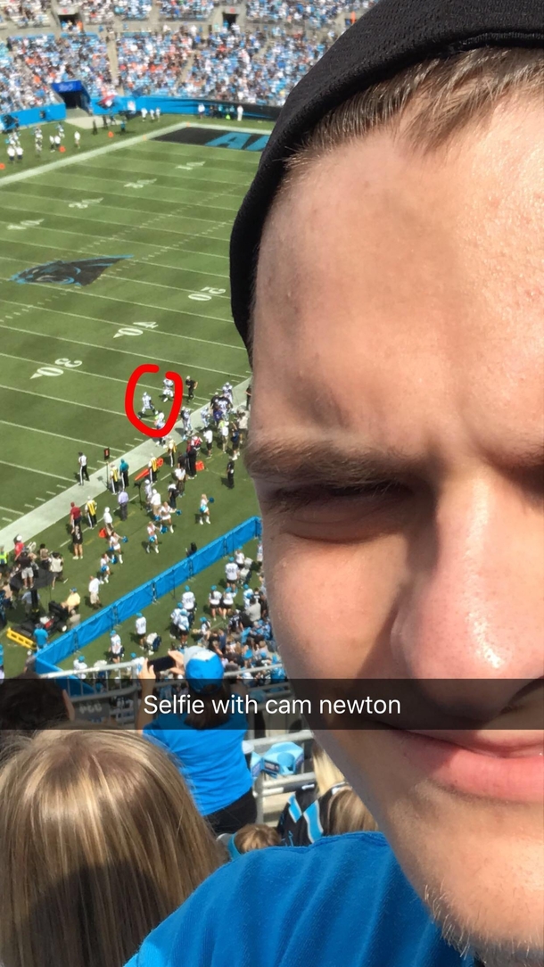 Got a picture with cam newton today