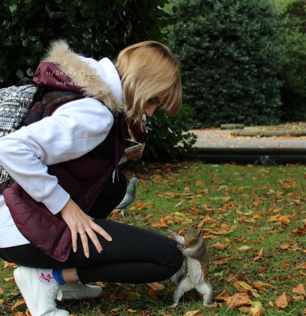 Got dabbed on by a squirrel in the park