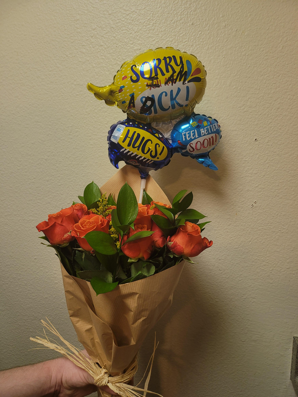 Got in an argument with my girlfriend needed a quick Im sorry gift ran to the store and improvised a bit