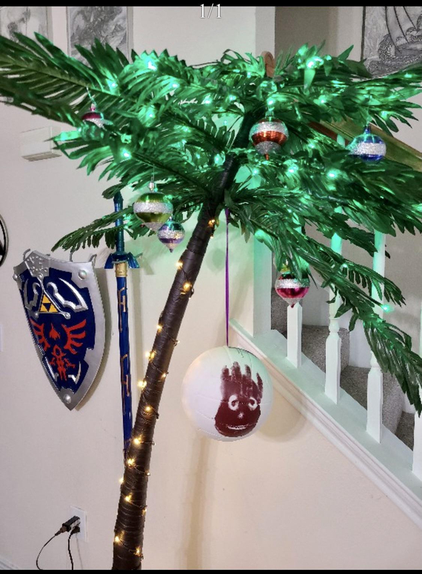 Got my friend a Wilson ball for her palm Christmas tree