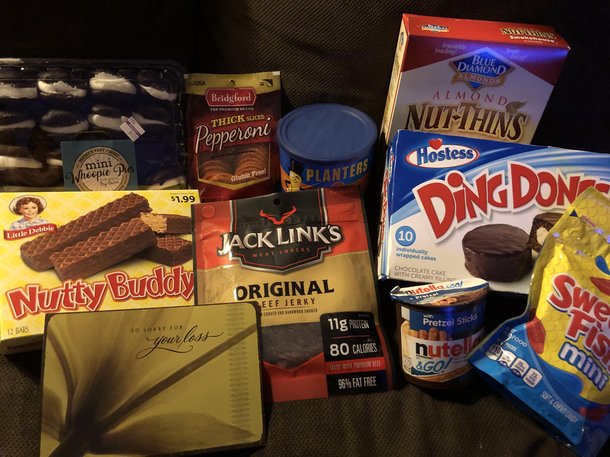 Got my husband some post-vasectomy snacks- amazing how much genital related food you can find