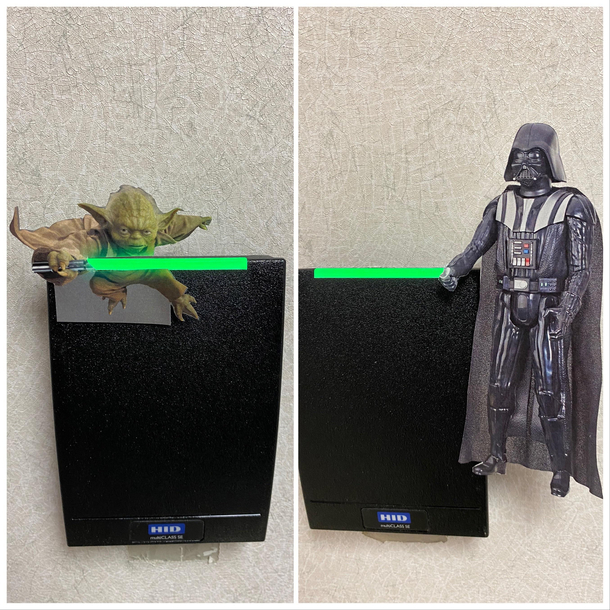 Got new swipe access readers at work Someone made these additions before they were even finished installing them