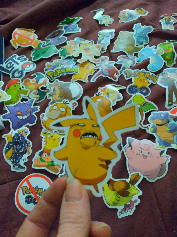 Got Pokmon stickers today one wasnt like the others