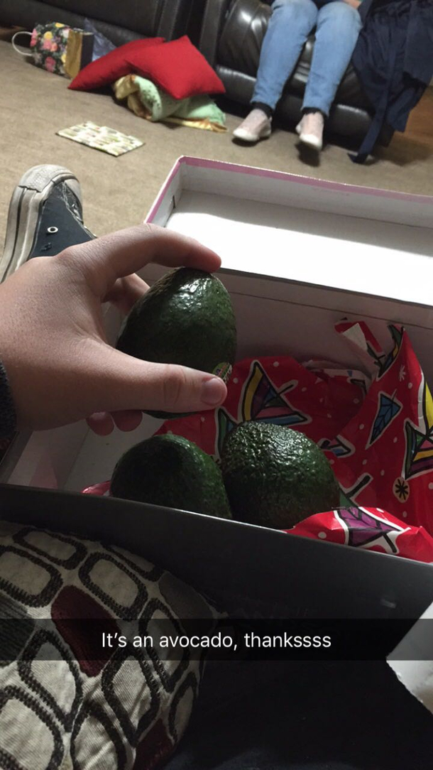 Got some avocados at a white elephant gift exchange Thaanksss