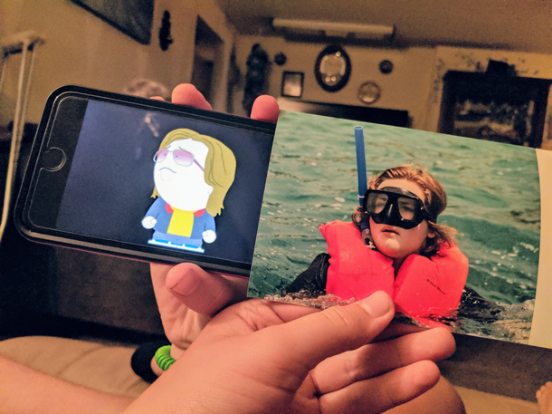 Got some vacation pictures back My son saw a resemblance in one of his