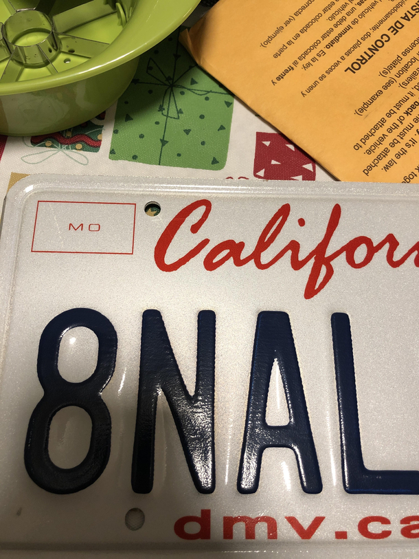 Got the license plates for my new car why me