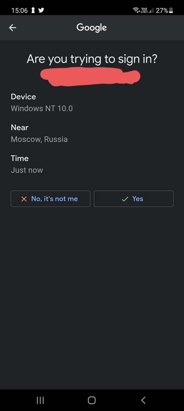 Got this interesting little notification