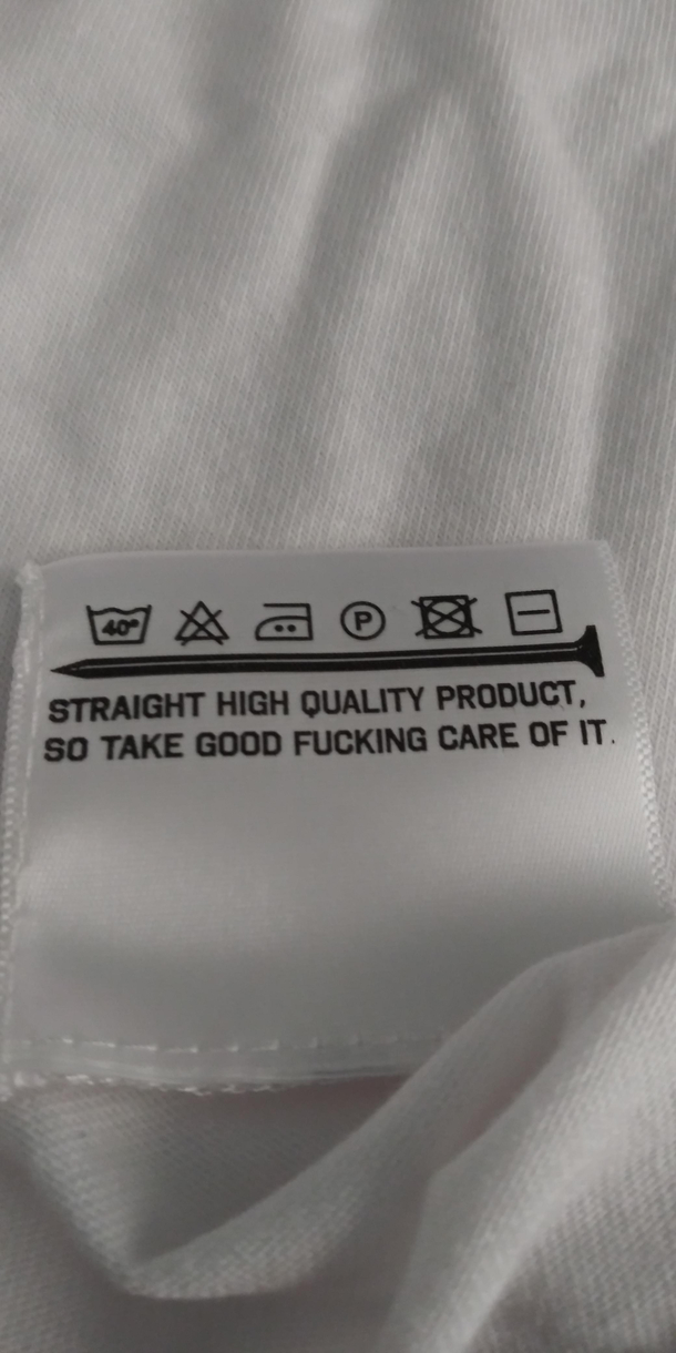 Got this shirt in the mail today heres the tag