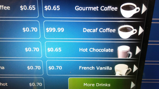 Gotta be rich to buy decaf