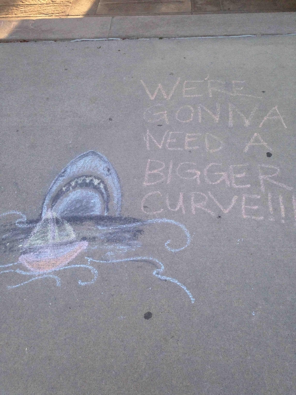 Gotta love finals week chalk drawings