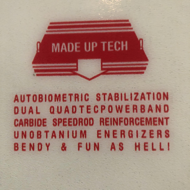 Gotta love the technology used on this pair of skis