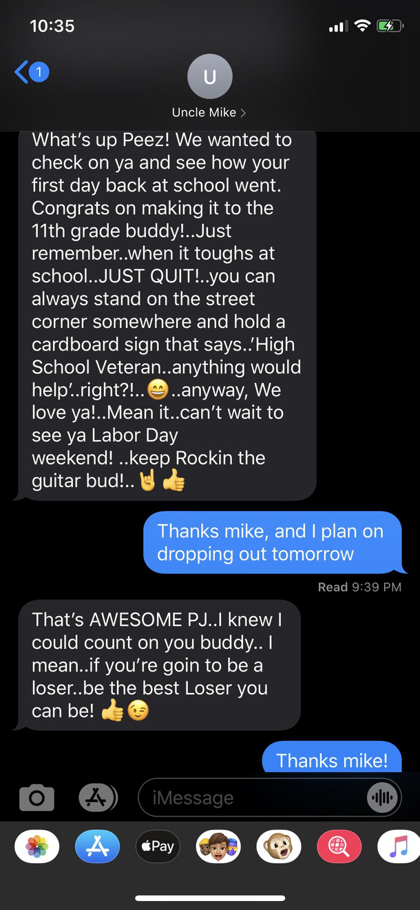Gotta love uncle mike man 