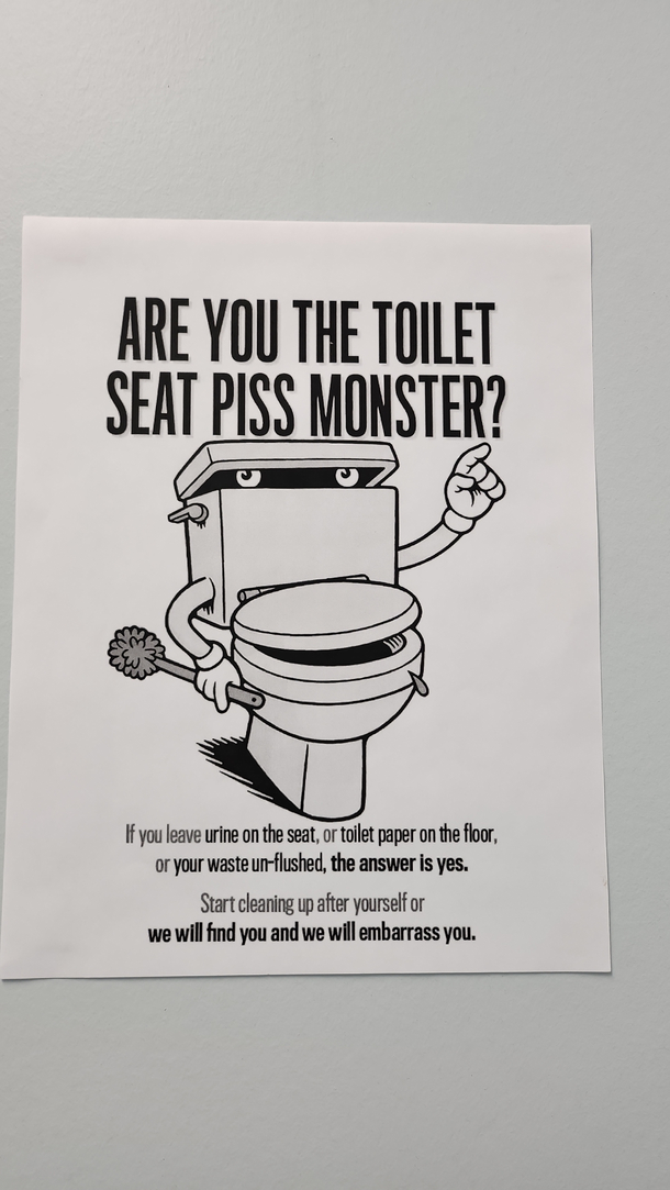 gotta love workplace bathroom notes