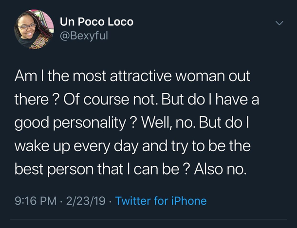 Gotta respect the honesty