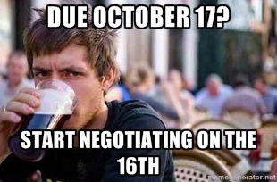 Government has senioritis