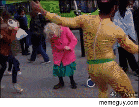 Grandma street dancing