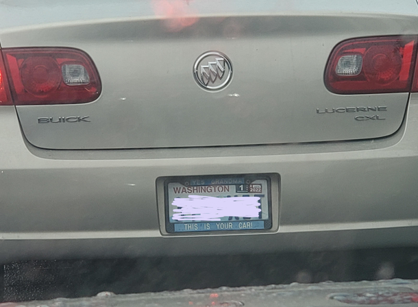 Grandmas license plate frame