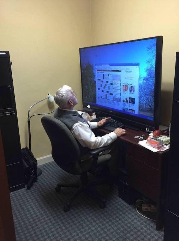 Grandpa is a hardcore gamer