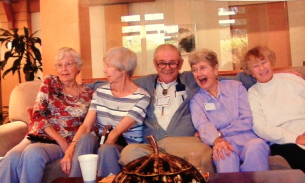 Grandpa is enjoying the retirement home
