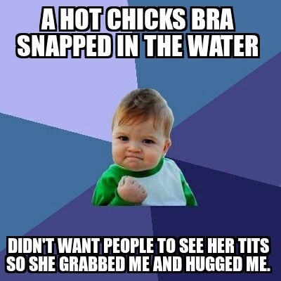 Great day at the beach She even said thanks afterwards